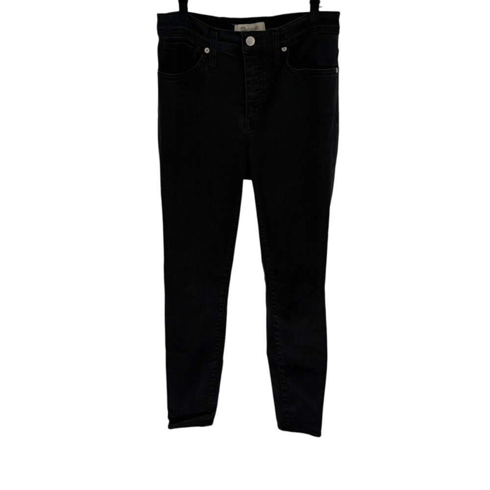 Madewell Women's 9” High-Rise Black Skinny Jeans - Picture 3 of 11